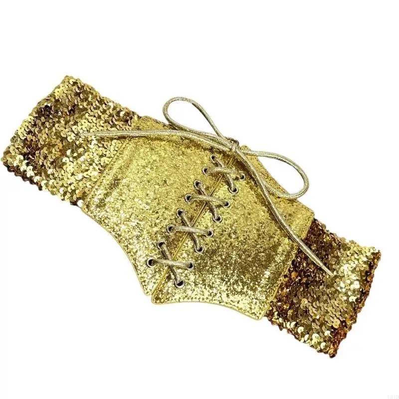 Y5JD GLITTER CORSEST حزام الخصر السفلي سلسلة الجرونج سلسلة حزام حزام عصري