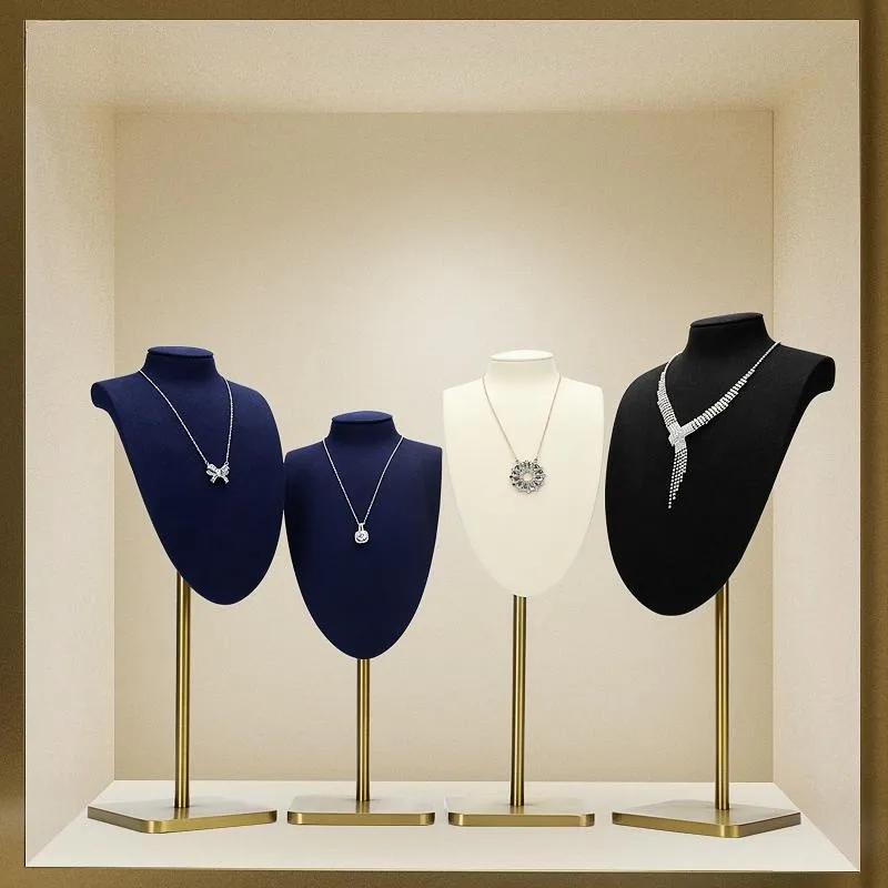 Necklace Display Frame Portrait Model Window Prop High-grade Vertical Portrait Neck Jewelry pendant display stand