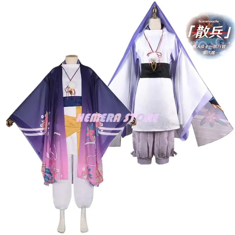 Young Wanderer Scaramouche Cosplay Game Genshin Impact Men muslimah Balladeer Anime Roleplay uniforme Cosplay
