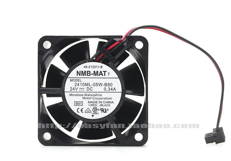 

NMB 2410ml-05w-B80 6025 24V 0.34a Large Air Volume Inverter Double Ball Fan