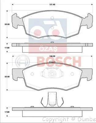 Brake pad for 986424554-03-05 DOBLO