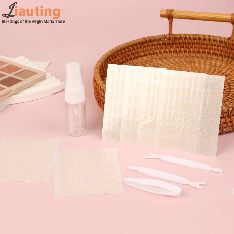 

180/300/600Pcs Invisible No Trace Lace Ultra Thin Breathable Local Double Eyelid Tape For Swollen Eye Water Activated Stickiness