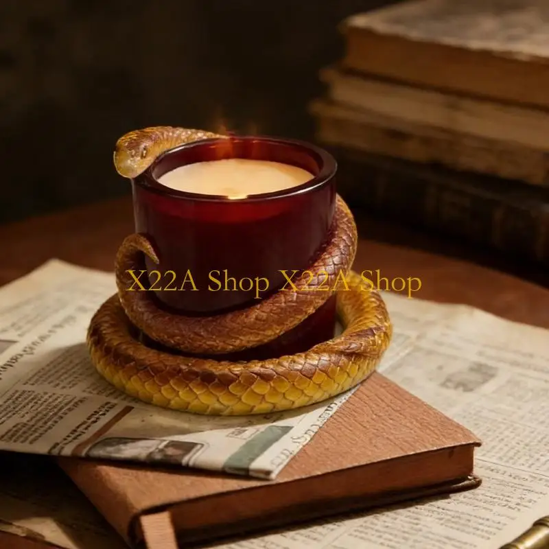 Unique DIY Silicone Mold For Individualized Cement Resin Containers And Gift Making Featuring Coiled Snake Detail