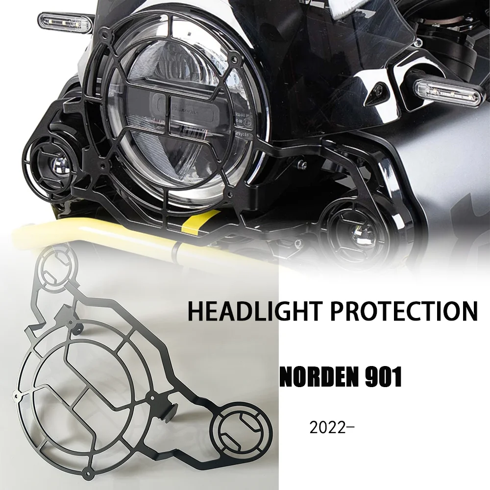 

For Husqvarna Norden 901 Norden901 2022- Motorcycle Accessories Headlight Head Light Guard Protector Cover Protection Grill