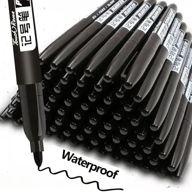 6 PCS Permanent Marker Pen Manga Drawing Markers Black Blue Red Waterproof Ink Sketch Pens Stationery Art School Supplies 6 PCS Permanent Marker Pen Manga Drawing Markers Black Blue Red Waterproof Ink Sketch Pens Stationery Art School Supplies