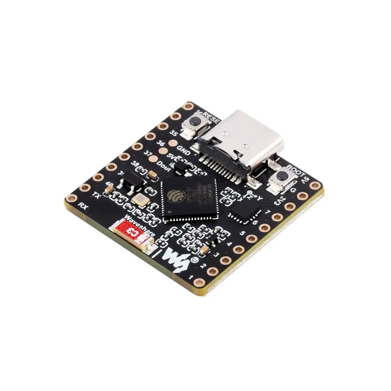 Waveshare ESP32-S3-Matrix Development Board, Onboard 8×8 RGB LED Matrix and QMI8658 6-Axis Sensor, supports Wi-Fi and Bluetooth