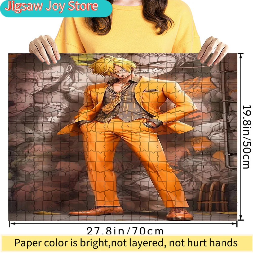 

Премиальный бумажный пазл с изображением Винсмоука Санджи в эффектном оранжевом костюме, 27,8x19,8 дюймов, большой размер, для самостоятельной сборки.