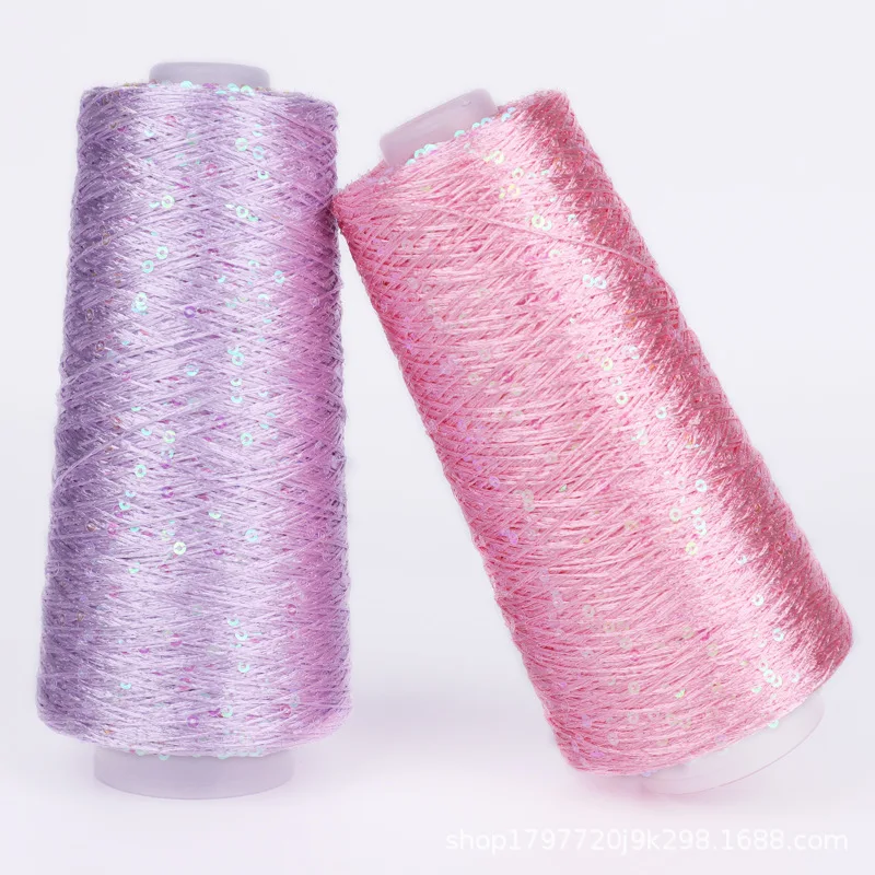 Summer Ice Silk Sequin Yarn, Special Mercerized Line, DIY Hand Knitting Thread, Doll Sweater, Handcraft, 2mm, 250g