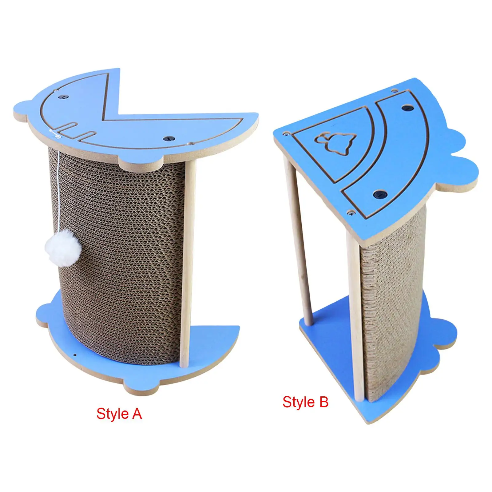 Cat Scratcher Cardboard Cat scratching with Play Ball Vertical Modern Cute