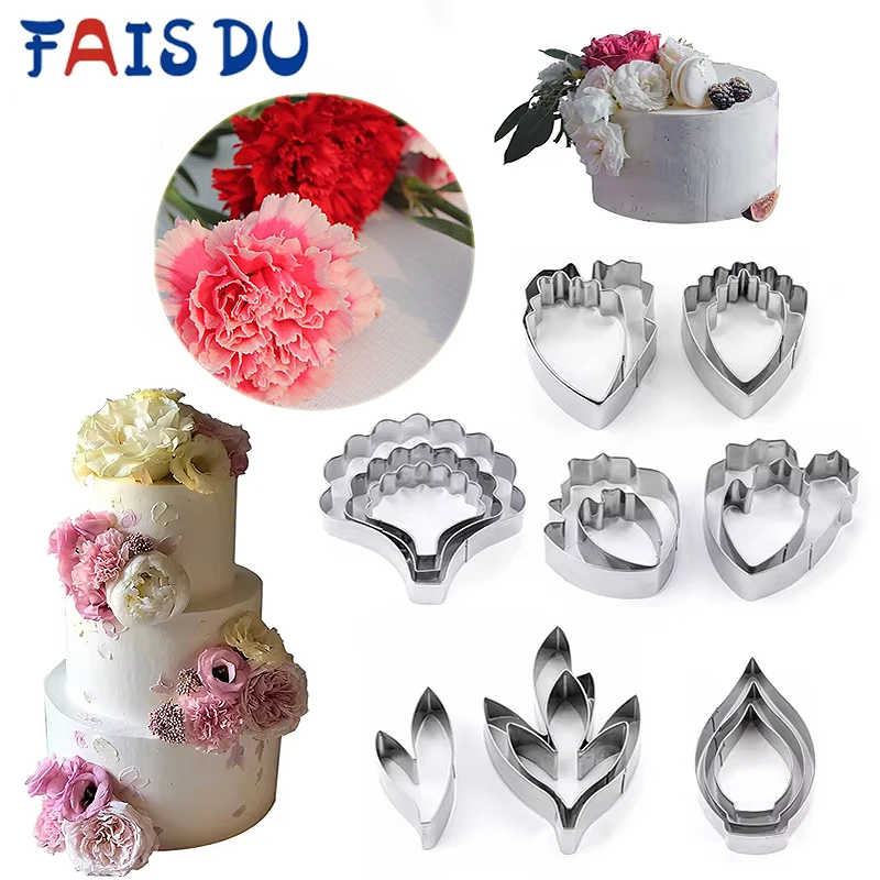 Peony, Lily, Carnation Petal Cutter Meridians Flower Sugar Fondant Simulation Tool 3D Petal Paste Mould DIY Cake Decoration Tool