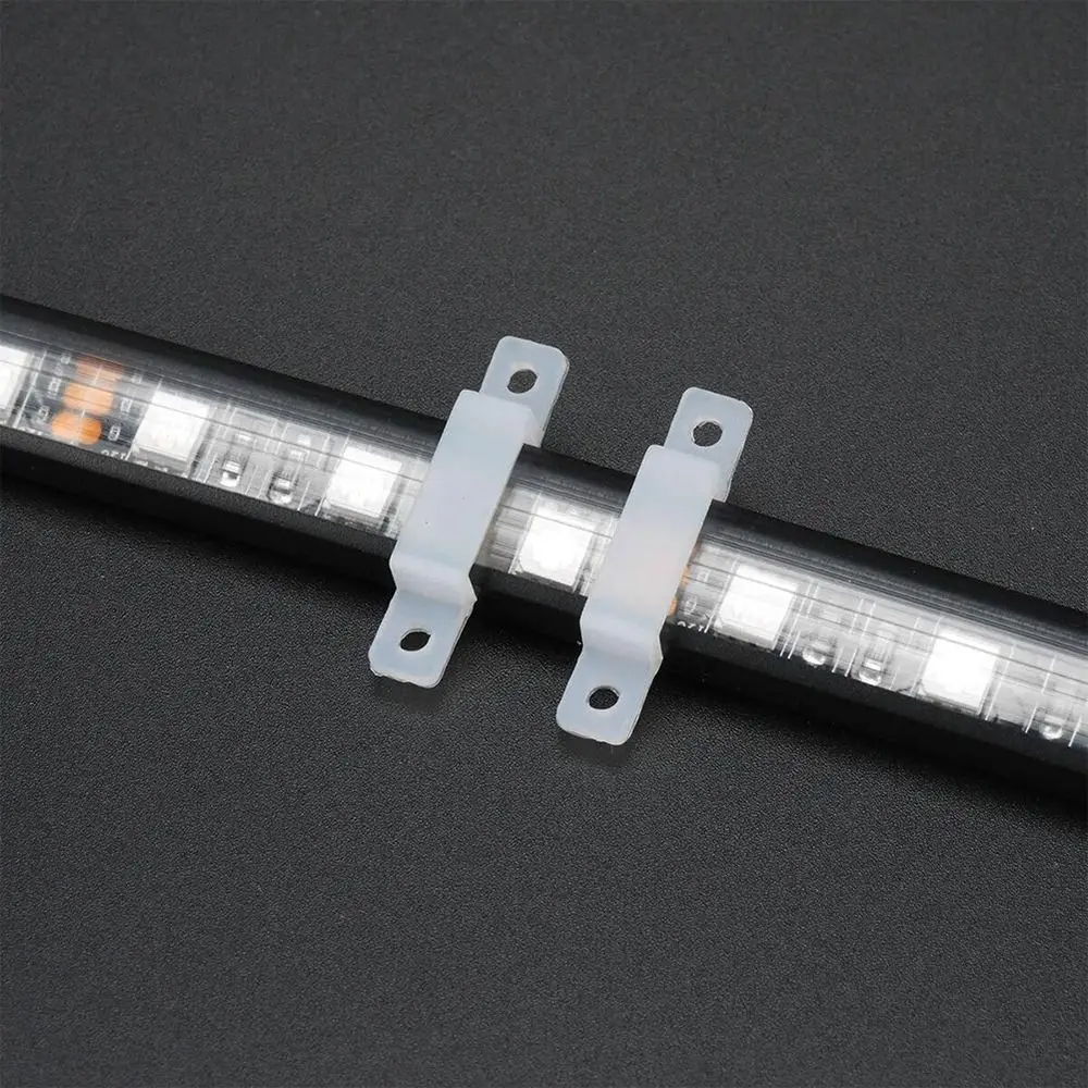 100 قطعة سيليكون LED قطاع فيكس كليب 8/10/12/16 مللي متر لا التظليل LED قطاع تصاعد بين قوسين شريط إضاءة مشبك النيون أنبوب تصاعد #2