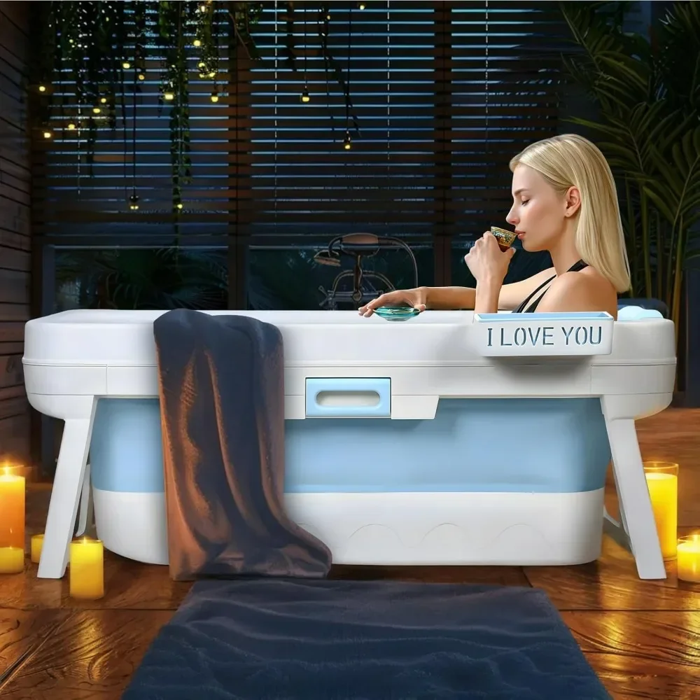 

BestsellerPortable Adult Bathtub, 51-Inch Collapsible Tub, Ergonomic Freestanding Foldable Bath for Adults