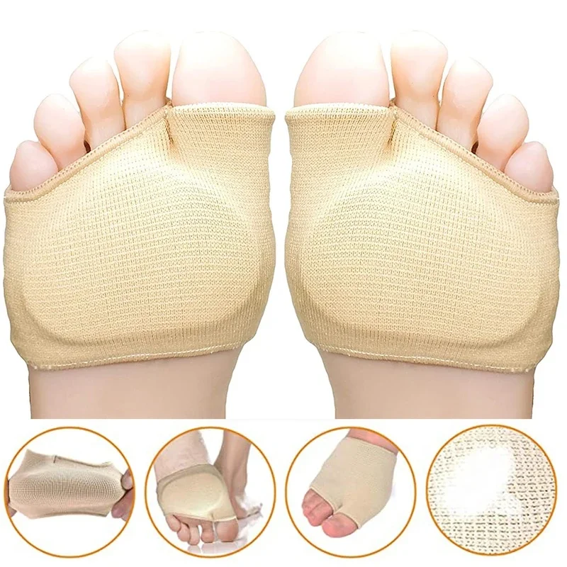 Silicone Gel Insoles for Shoes Metatarsal Forefoot Insert Pad for Women Men Foot Cushion Pads For Hallux Valgus Corrector Socks