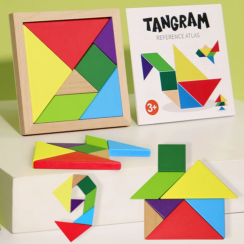 

Деревянные головоломки Танграм «сделай сам», детские обучающие развивающие игрушки для детей, тренировка мышления, деревянные игрушки, пазлы, игры Монтессори