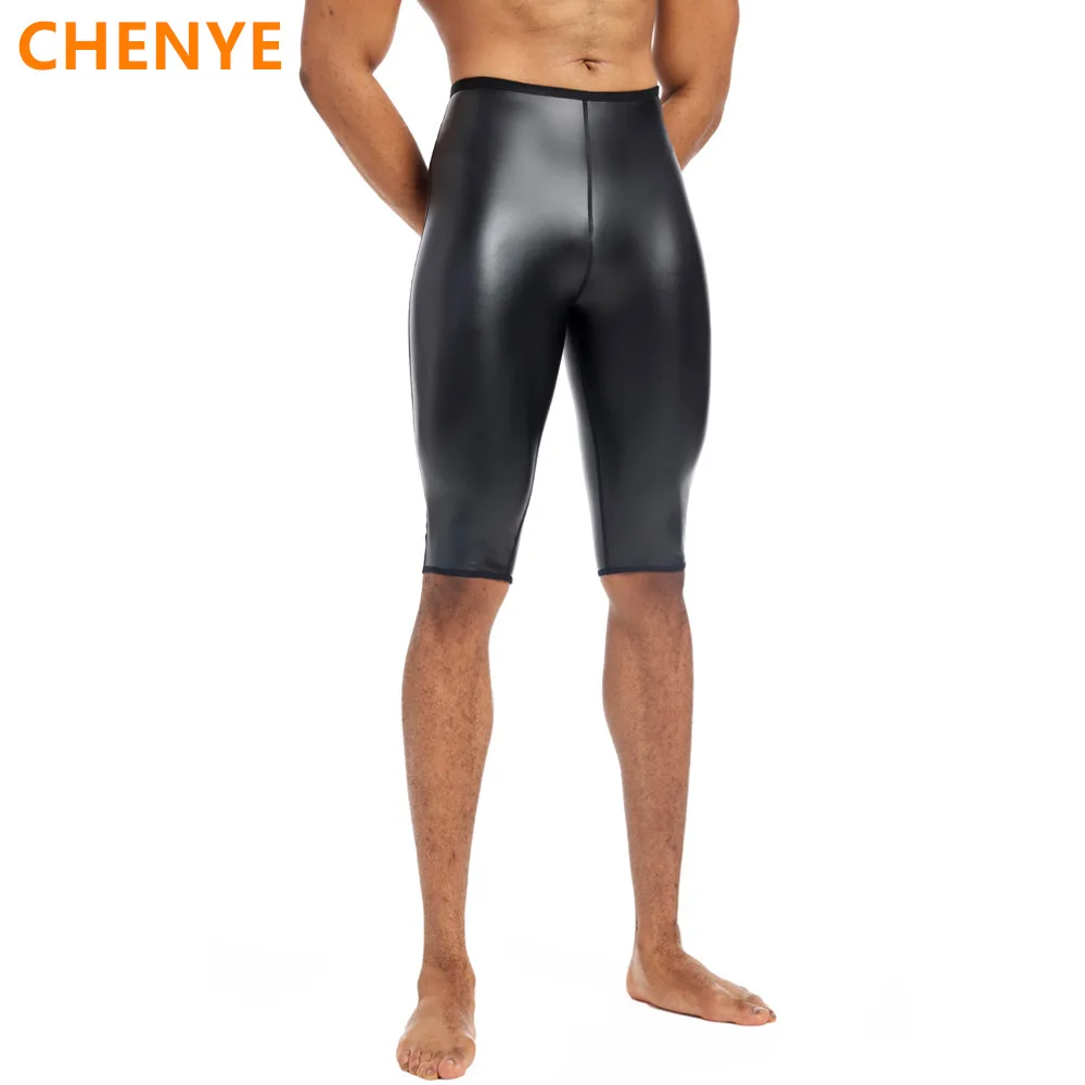 

Skinny Leather Pants Men Body Shaper Waist Trainer High Waist Shaper Control Panties Compression Underwear Fitness Shaper Shorts