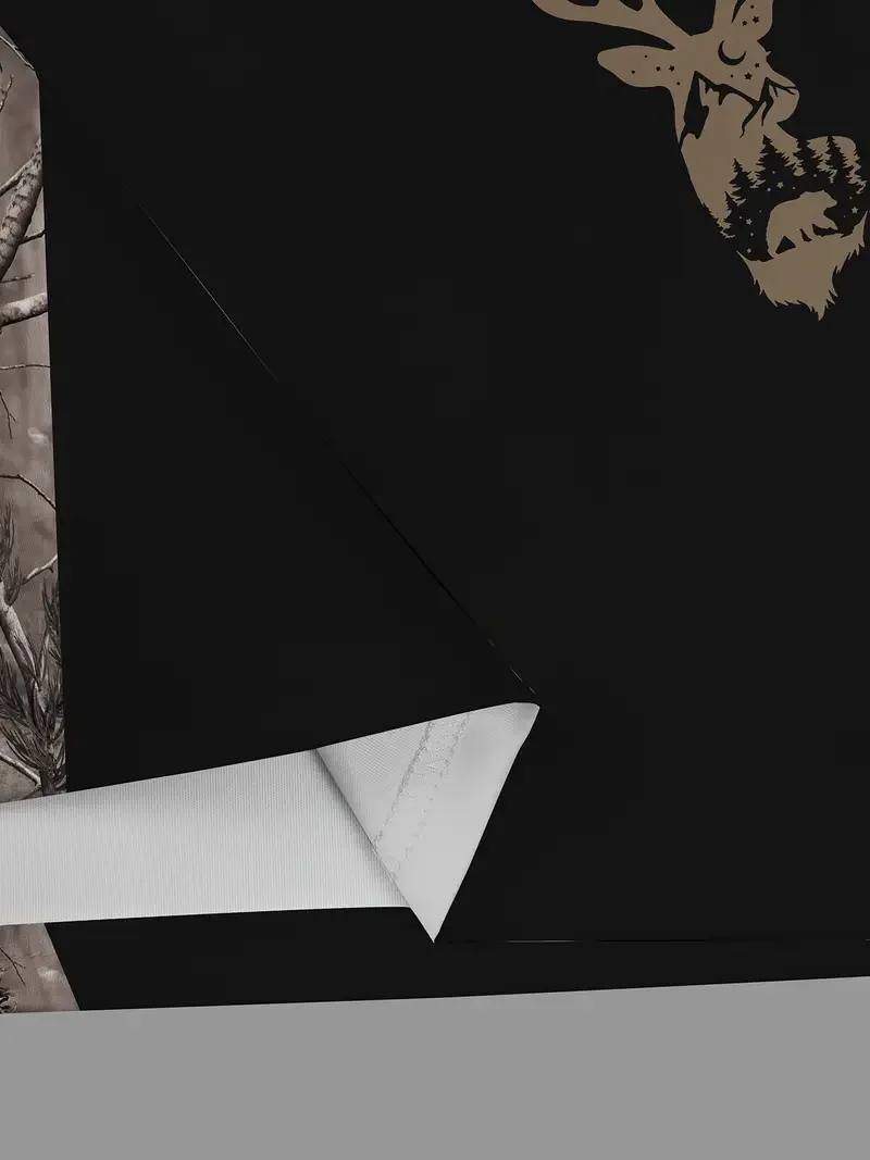 Neues Farbblock-Camouflage-Bedrucktes Kurzarm-Poloshirt Sommer Mode Herren Wolf-Print Lässiges Sport-T-Shirt – Detail 2