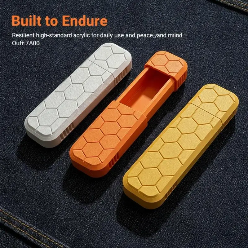 Sliding Open Pill Box Portable Mini 3D Printed Honeycomb Shape Medicine Container For Daily Outdoor Carrying Use