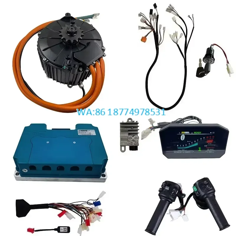 Wmwmnu 10000W 72V Brushless Mid Drive Motor Kit for Off Road Dirt Bike IP67 Waterproof Aluminum Frame Fardriver Controller