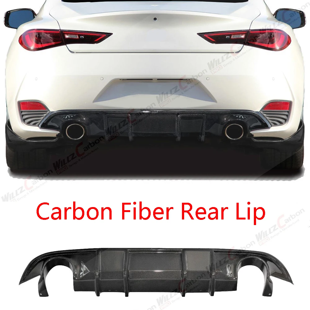 

For Nissan Infiniti Q60 2017-2022 Years Carbon Fiber Rear Lip Car Bodykit Modification