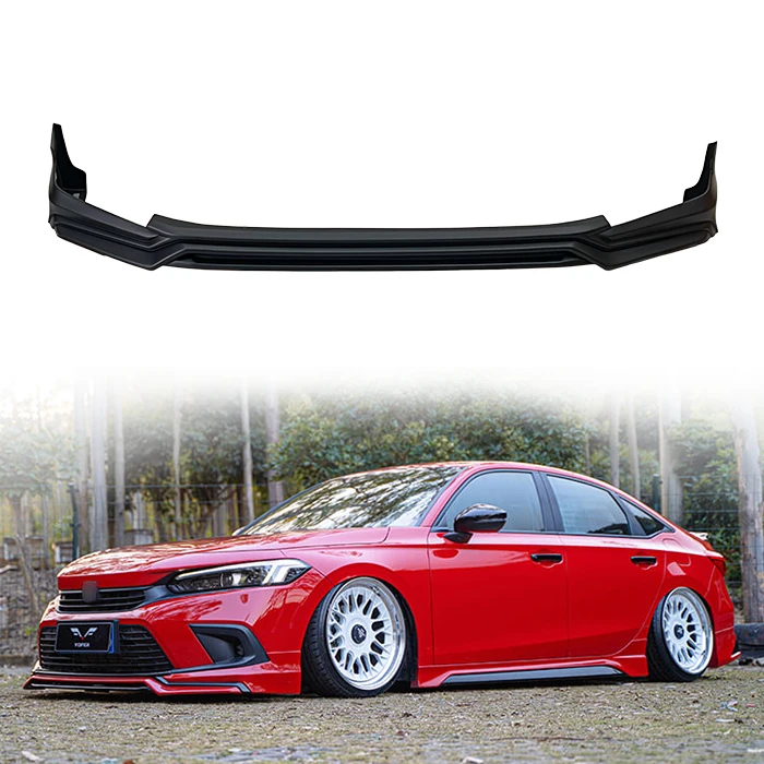 Yofer factory direct auto accessories 1-PCS 3-PCS bumper splitter body kit car front lip diffuser bumpers for civic