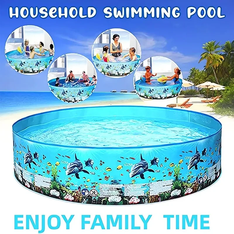 Family Inflatable Swimming Pool Children Outdoor Swimming Pool Summer Backyard Kids Toddlers Baby Boys Girls Ocean Pools Toys