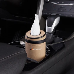 1PC Multifunction Car Tissue Holder Box Cover Round Paper Tube With Safety Broken Window For Audi BMW Mercedes Benz For VW Ford