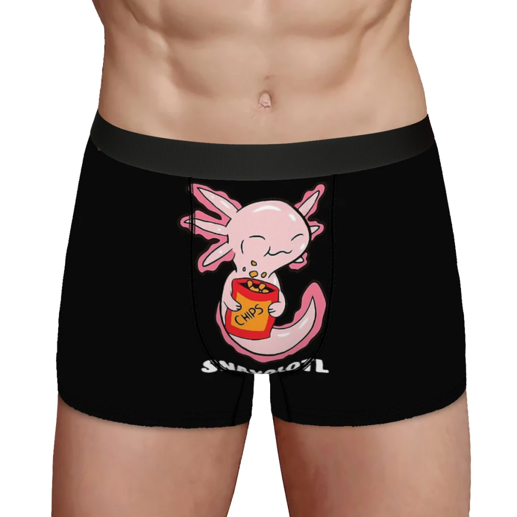 Cute Lover Snaxolotl Kawaii Food SweetsAxolotl Lover Walking Fish Underpants Breathbale Panties Male Ventilate  Shorts Boxer