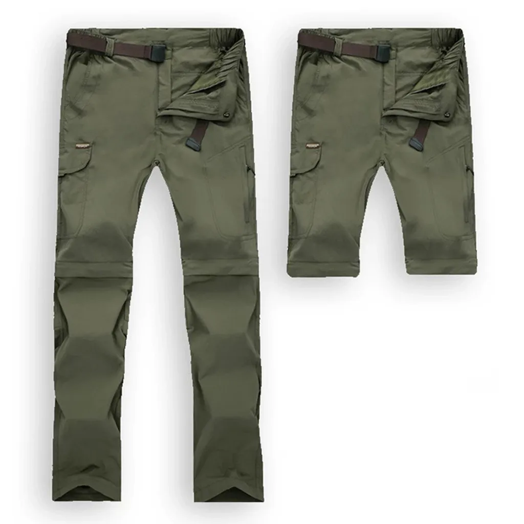 Men Hiking Pants Casual Trousers Outdoor Convertible Pants with Memory Boy 10