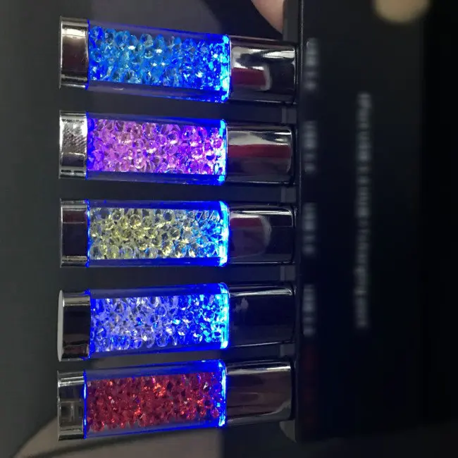 Disco de Memória, Luz, 4GB, 8GB, 16GB, 32GB, 128MB, Logotipo Livre, Presentes, High Speed Crystal USB Flash Pen Drive para Laptop, sobre 10 PCes