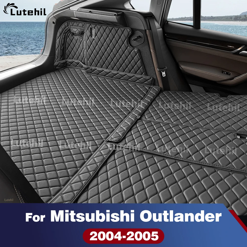 

Для Mitsubishi Outlander 2004 2005, полное покрытие, всепогодный коврик для багажника, грузовой коврик с защитой спинки, индивидуальный ковер, чехол