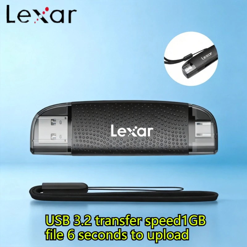 Lexar Dual-Slot USB-A USB-C Reader Up to 205Mb/s USB 3.2 SD Card Reader and Micro SD Card Reader for Computer and Phone