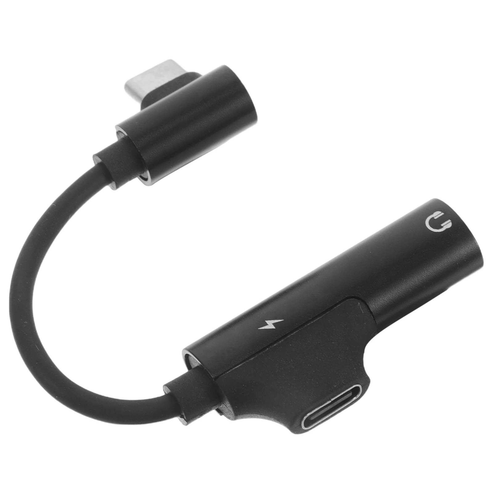 

Type-C To 3.5Mm Audio Adapter Dual Headphone Charging Port Splitter Compatible With Usb Headsets Earbuds Portable Cable