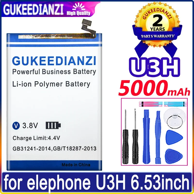 Аккумулятор GUKEEDIANZI 5000mAh для elephone U3H 6,53 inch