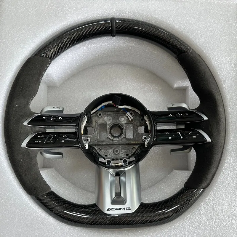

Parts for Mercedes-Benz Upgrade C-Class 200 260 300 180 43 C63 Generation AMG Modified Carbon Fiber Steering Wheel