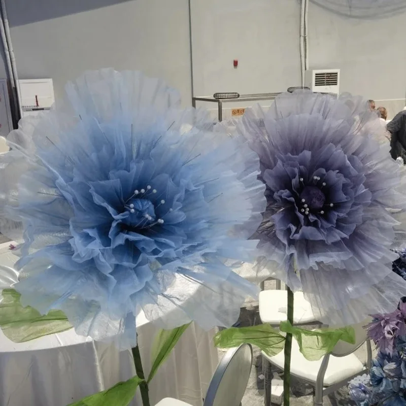 زينة زهور حريرية عملاقة لنوافذ متجر الملابس وحفلات الزفاف ومهرجانات الزهور الاحترافية وديكورات الحفلات