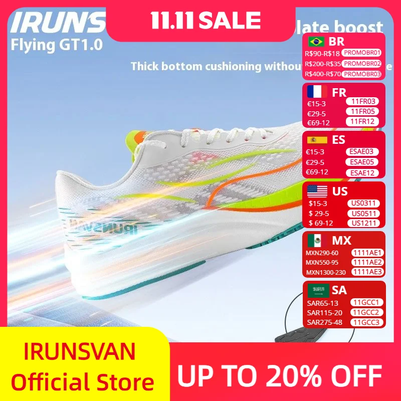 

Новые мужские кроссовки IRUNSVAN Professional — цельный дизайн из нейлоновой карбоновой пластины с полной ладонью, дышащий и стабильный, идеально подходит для легкой атлетики