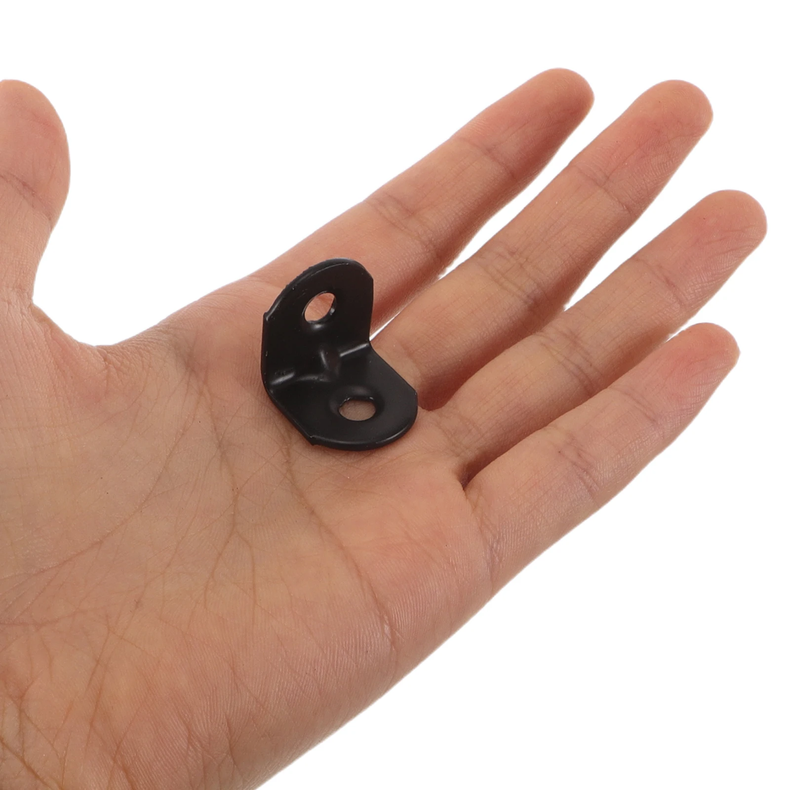 

100pcs Black L-Shaped Corner Brackets Heavy Duty Iron Angle Braces For Wood Wall Shelves Support Shelf Reinforcement Mounting