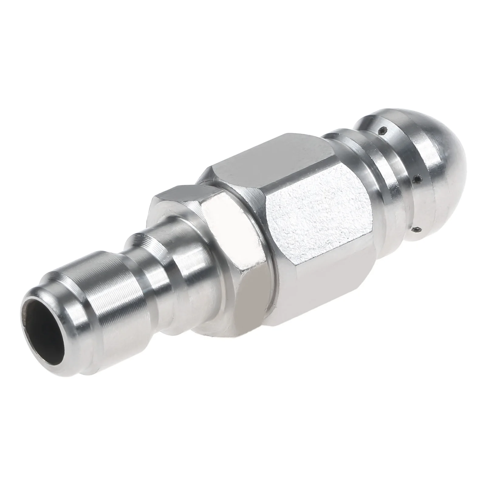 2Sets Pressure Washer Sewer Jetter Nozzle Mini Compact Durable Pressure Drain Jetter Hose Nozzle 1/4'' Quick Connector 5000 PSI