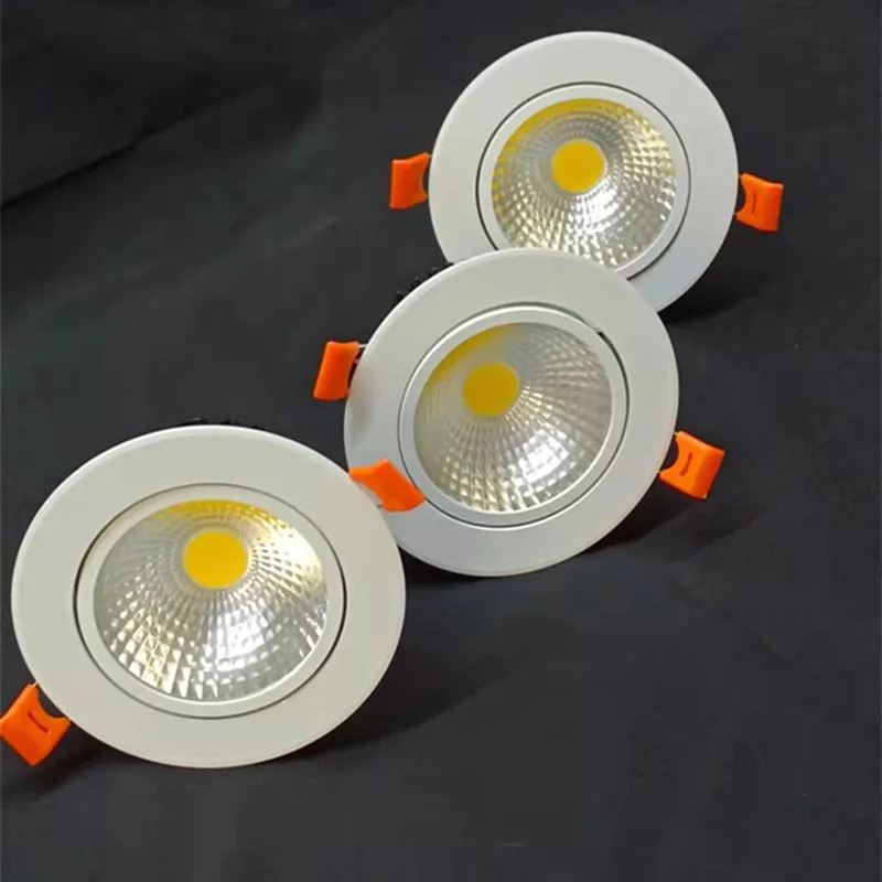 Imagem -05 - Alto Brilho Regulável 3w 5w 7w Led Downlight Cob Alumínio Spot Light Escudo Branco Ac110220v Branco Quente Frio