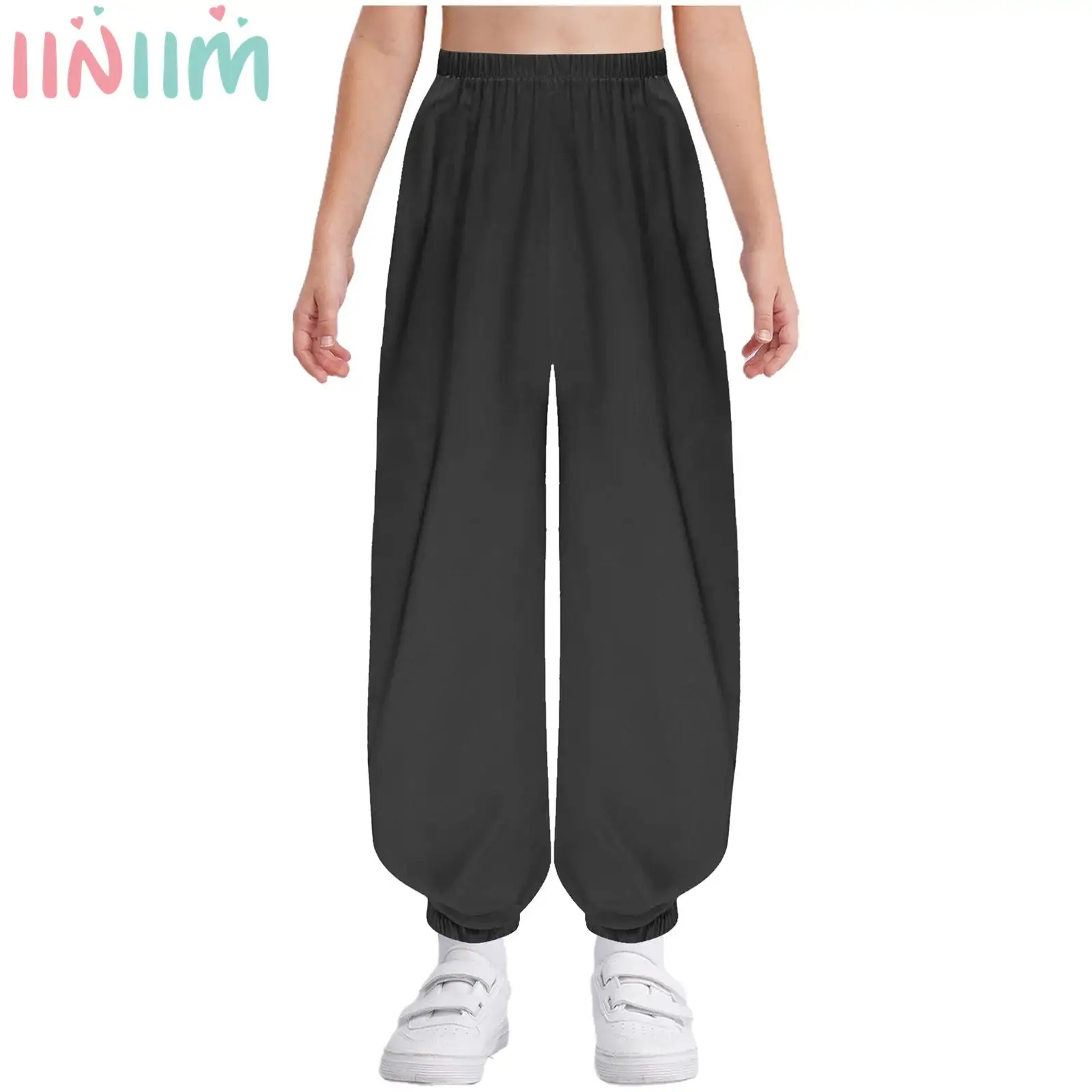 

Kids Boys Girls Traditional Chinese Pants Kung Fu Uniform Tai Chi Wing Chun Martial Arts Traditional Wear for Stage Performance