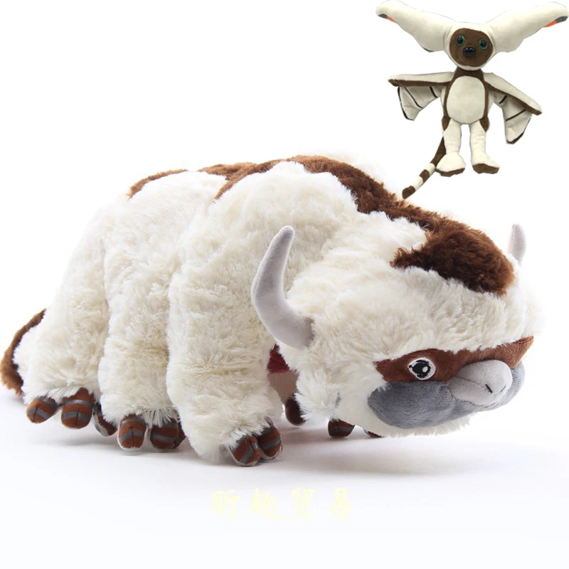 Large 45/55CM Anime Avatar the Last Airbender Plush Doll Avatar Appa Plushie Stuffed Soft Momo Stuffed Animal Dolls Gifts