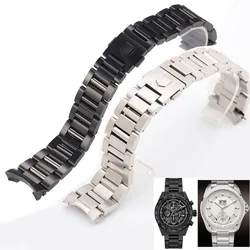 Solid Stainless Steel Strap 22mm  Bracelet Watch Strap For TAG HEUER CARRERA Series Watch Accessories Band Steel Silver