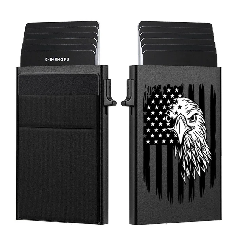 

SHIMENGFU тонкий мини-кошелек для мужчин с защитой от RFID держатель для кредитных карт волшебный брендовый дизайн маленькая сумка для денег кошелек 2025