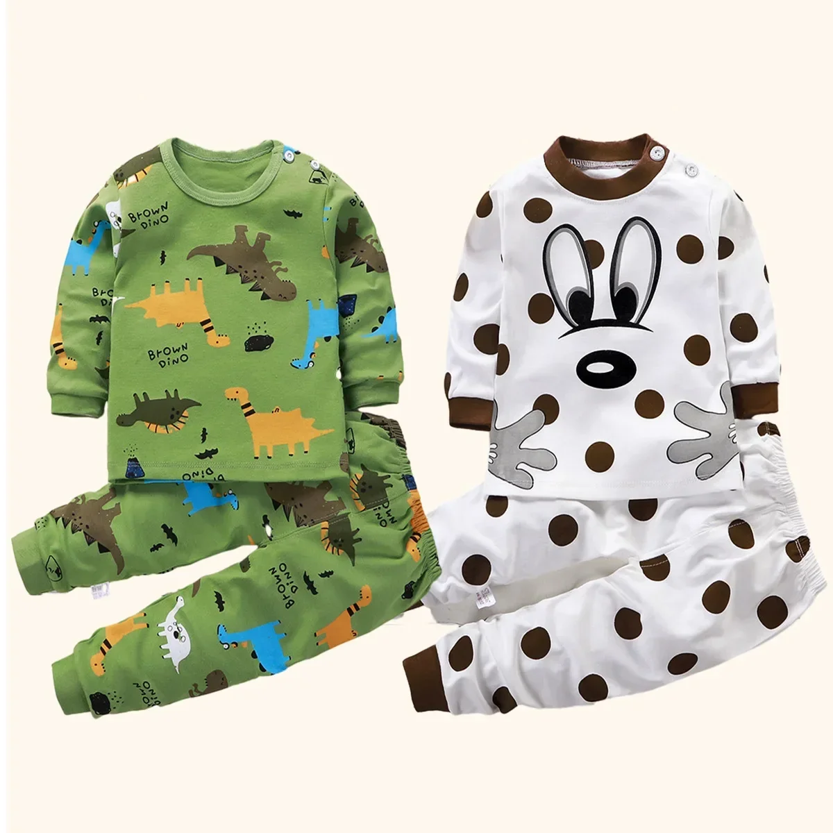 Children Sets Kids Clothes Boys Girls Suit Pajamas Children Clothinng Pants Cartoon Autumn Winter Sleepwear Outfits Cotton