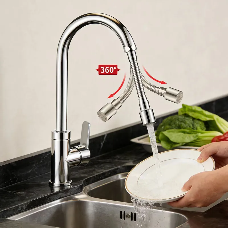 

Stainless Steel Universal 1080° Rotation Faucet Sprayer Head For Kitchen Washbasin Extension Faucet Bubbler Tap Splash Nozzle