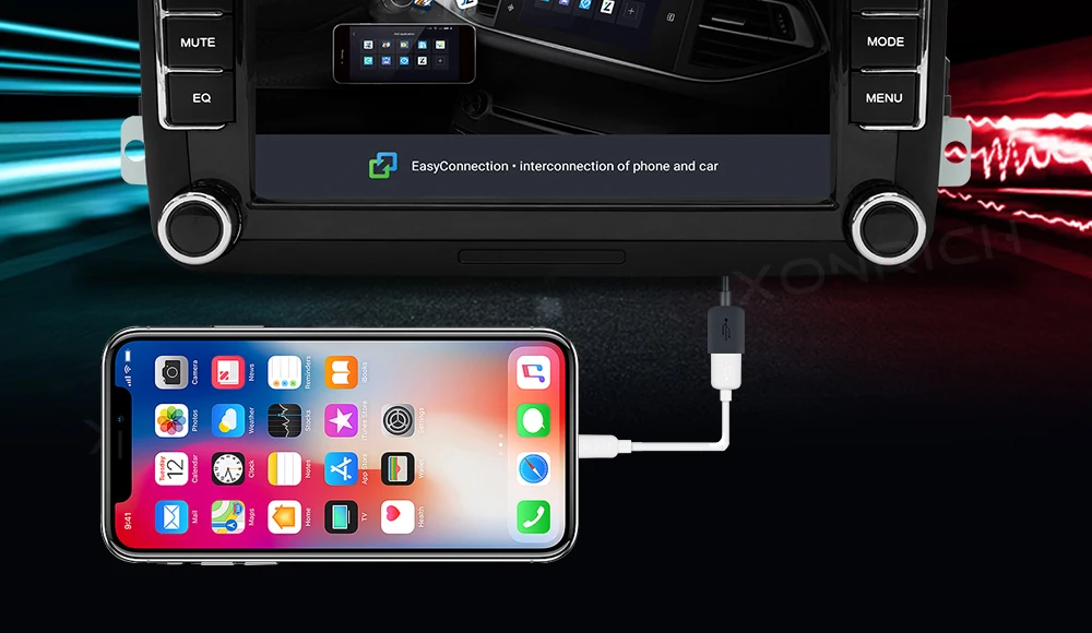 XONRICH Kabelloses Carplay Android 14 2Din Autoradio für Volkswagen VW Passat B6 B7 CC Tiguan Touran Golf Polo 8+128GB GPS – Detail 27