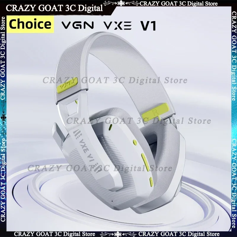 VGN VXE V1 Gaming Headset Bluetooth/Wireless Dual-mode Lightweight Headphone With Microphone Computer Esports Headset Gift,White