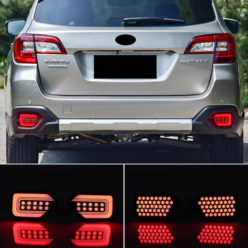 

New！ Rear Bumper Light For Subaru XV 2018 - 2023 Outback 2015 - 2020 Tail Brake Fog Light Reflector Dynamic Turn Signal lamp