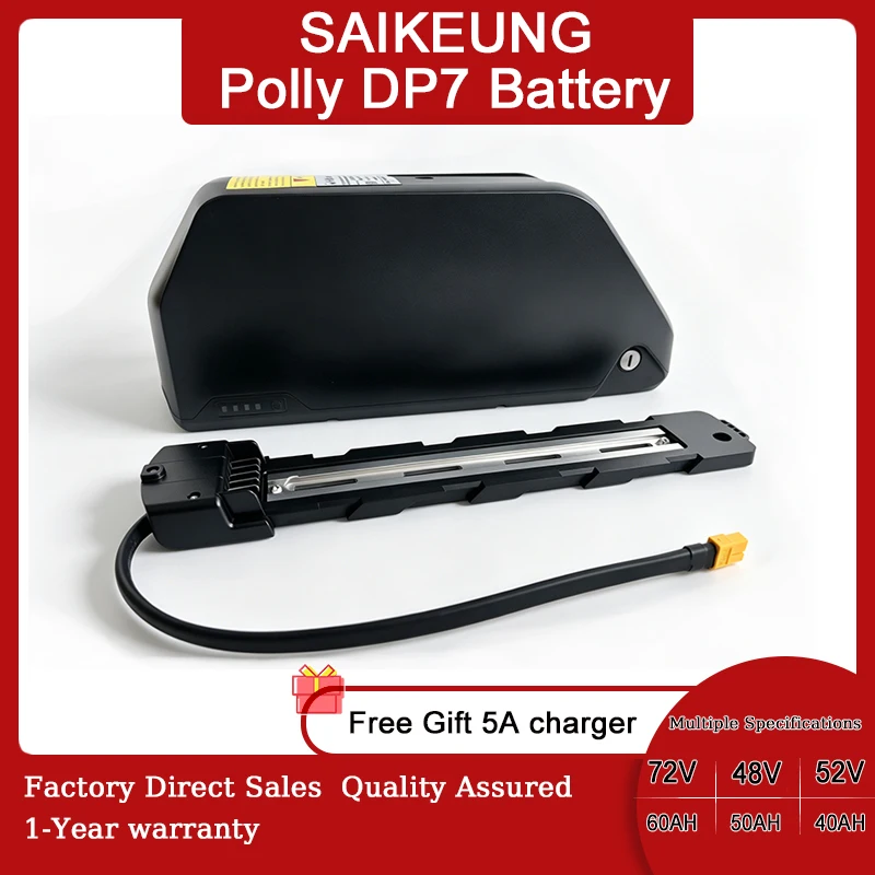 

Hailong Electric Bicycle Bike Battery 48V50ah Downtube Polly DP7 52v 36 60 72V 20 25 30ah 35 40 60Ah 3000W 21700 Lithium Battery