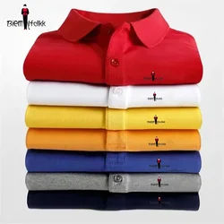 High quality European embroidered men's polo shirt 2024 summer new high-end breathable business casual lapel short sleeved T-shi